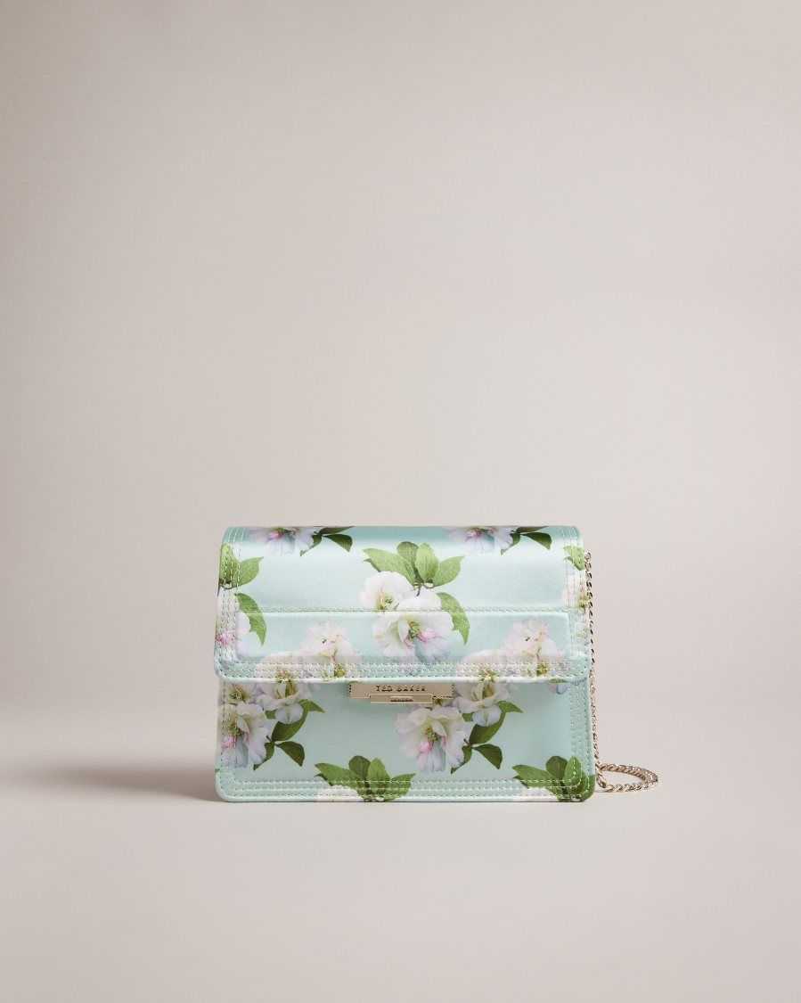 Ted Baker Jenil Floral Satin Crossbody Bag Pale Green | 5790482-FK