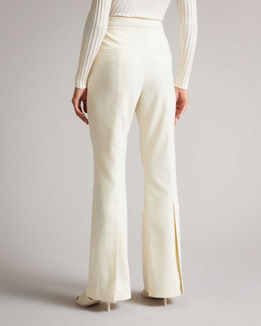 Ted Baker Joannit Wide leg trousers with half-slits Ivory | 8735410-SI