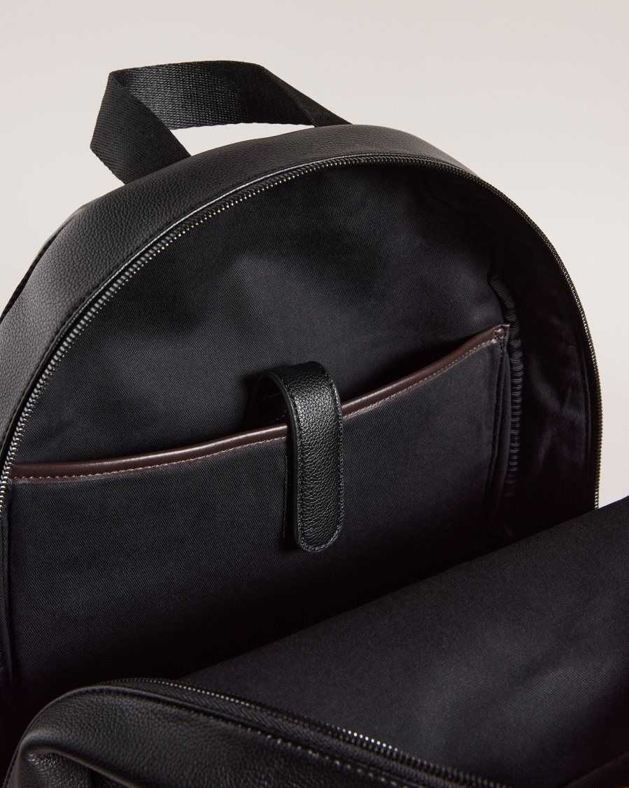 Ted Baker Joss Faux Leather Backpack Black | 9570318-IT