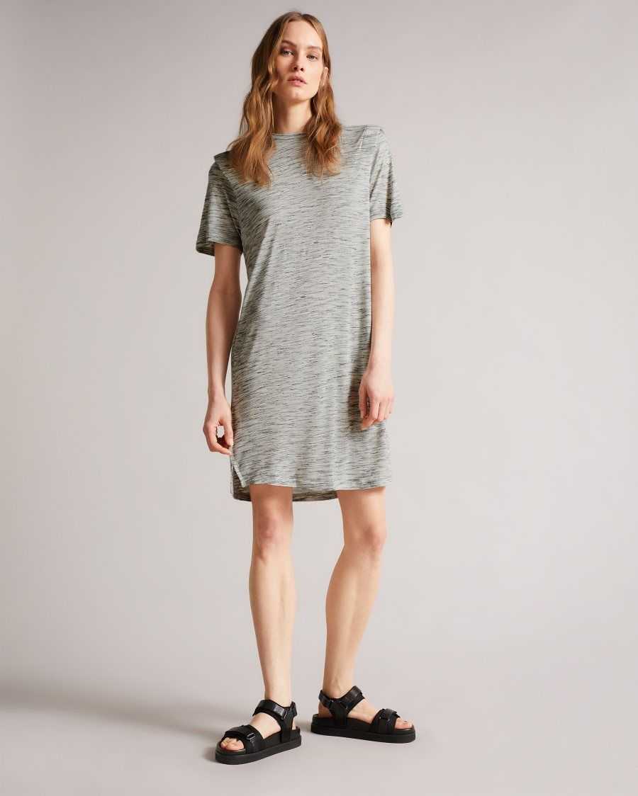 Ted Baker Julina T Shirt Dress With Shoulder Detail White | 6982051-CM