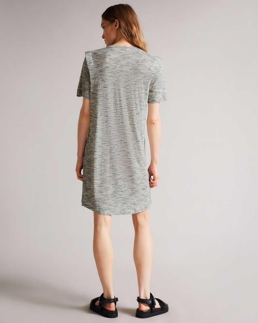 Ted Baker Julina T Shirt Dress With Shoulder Detail White | 6982051-CM