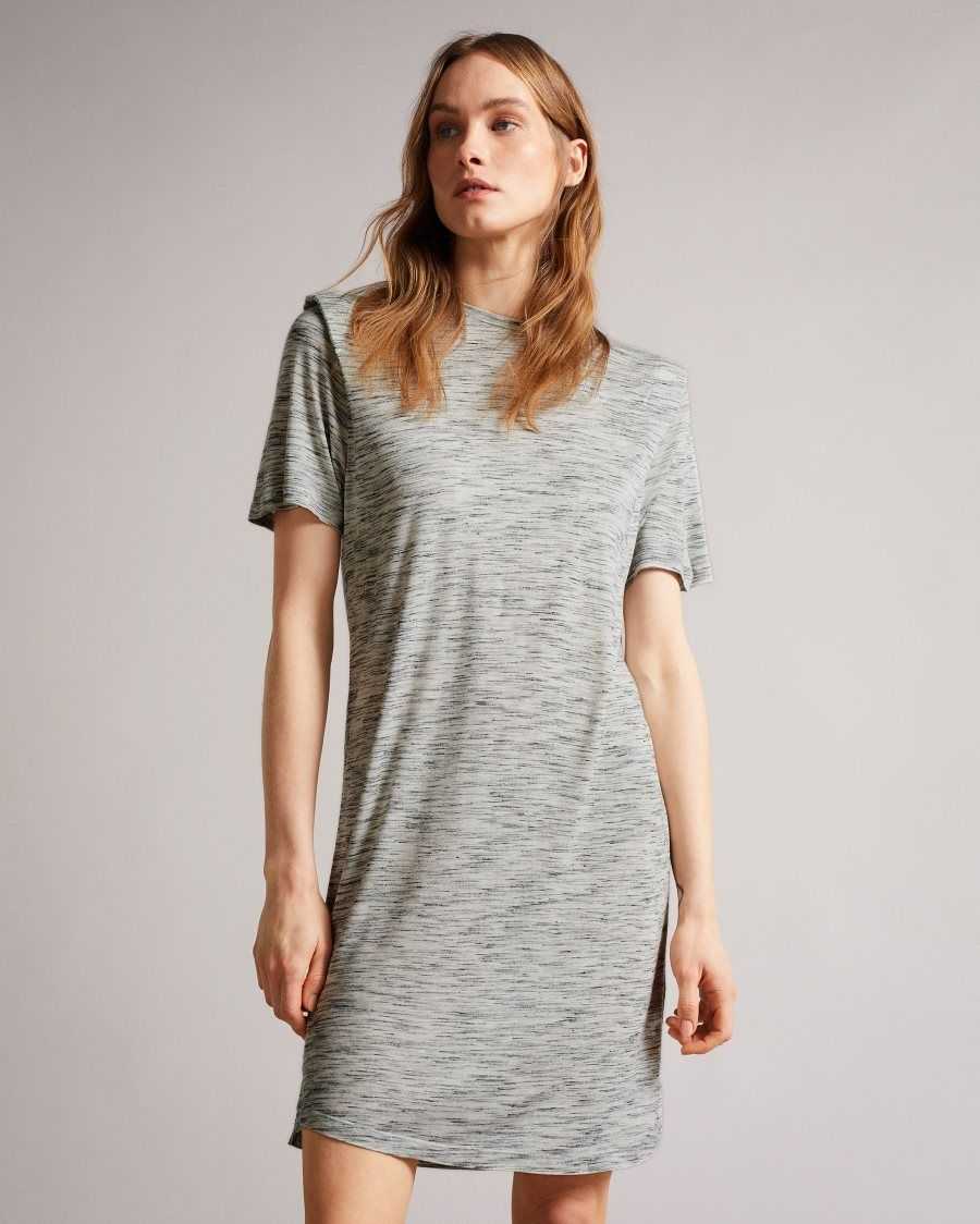 Ted Baker Julina T Shirt Dress With Shoulder Detail White | 6982051-CM