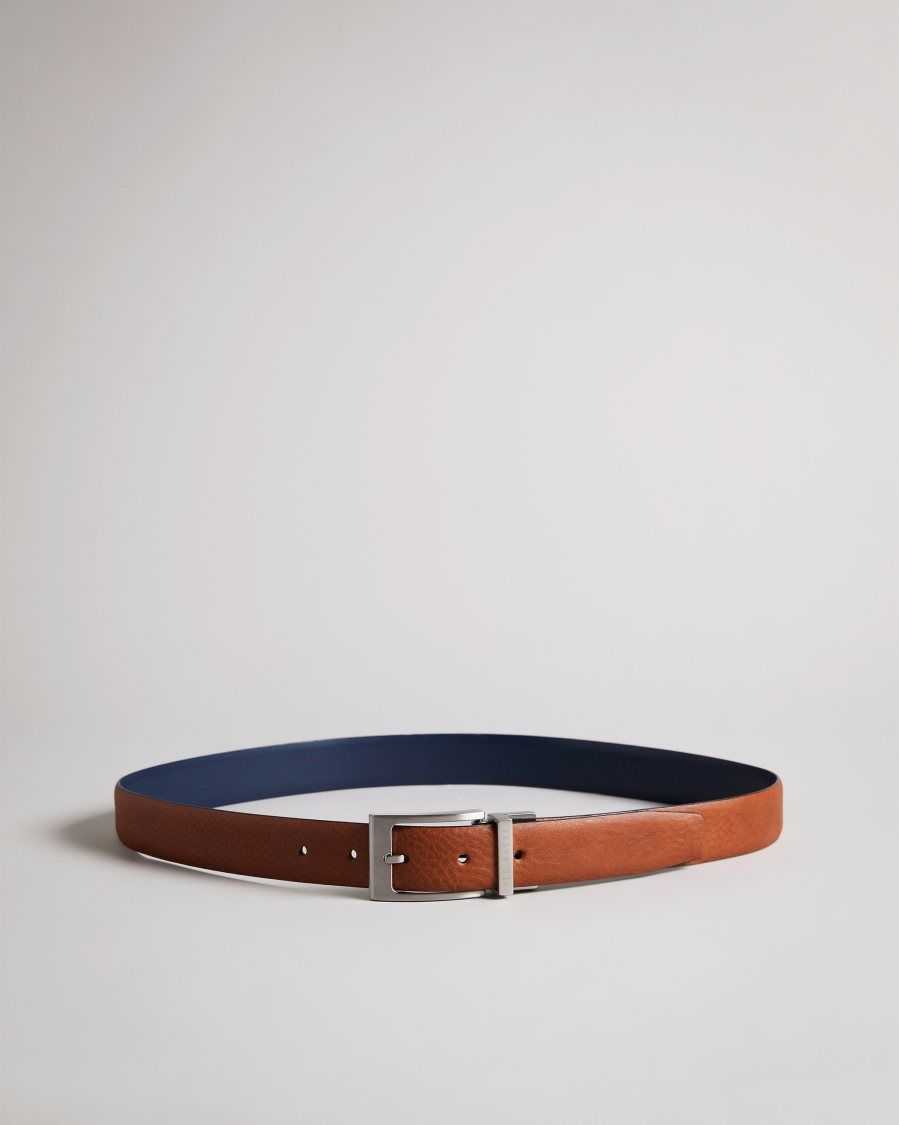 Ted Baker Karmer Reversible Leather Belt Tan | 1294376-DW