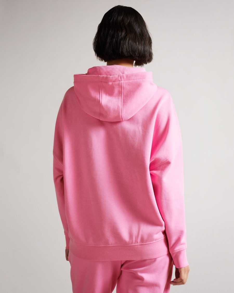 Ted Baker Karrlaa Hoodie With Flower Patch Pink | 4783190-VX