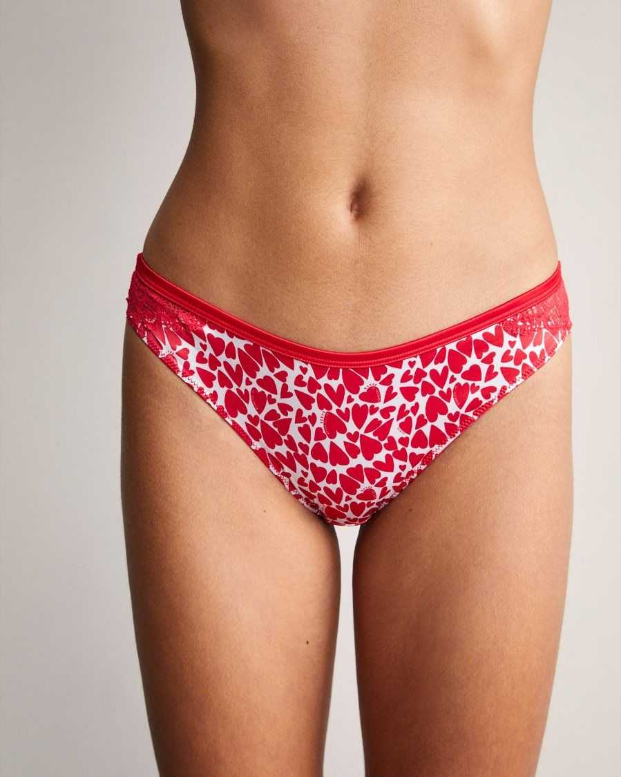 Ted Baker Katyyi Heart Printed Brief Red | 7124086-TM