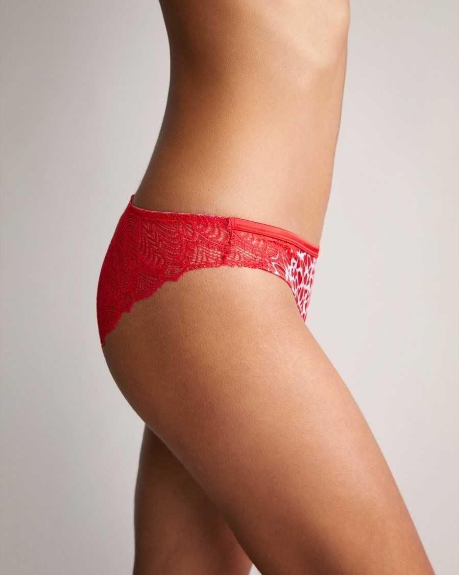 Ted Baker Katyyi Heart Printed Brief Red | 7124086-TM