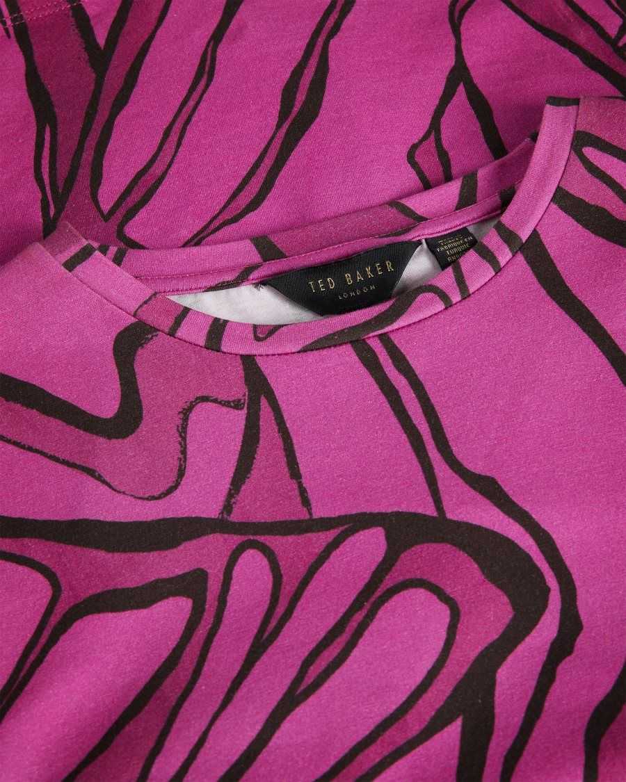 Ted Baker Kcarlia Fitted T-Shirt Bright Pink | 1237409-XO