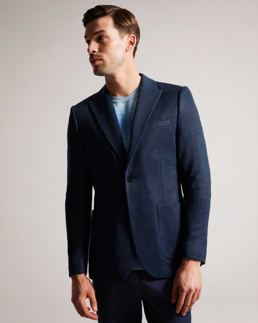 Ted Baker Keanuj Slim Fit Jersey Blazer Navy | 2865473-EH