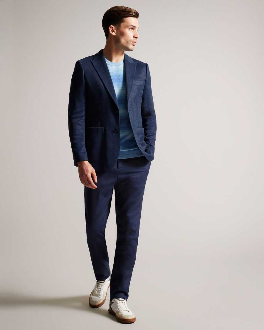 Ted Baker Keanuj Slim Fit Jersey Blazer Navy | 2865473-EH