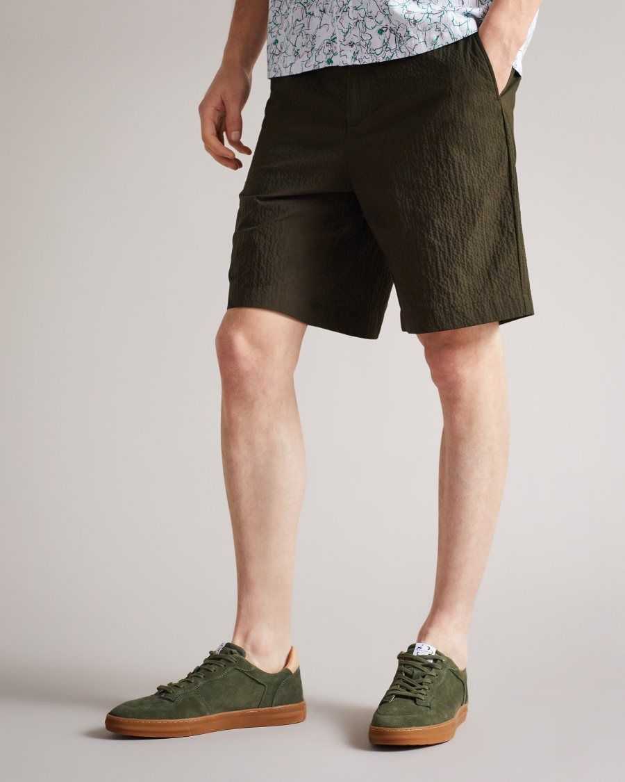 Ted Baker Keelby Seersucker Short Khaki | 9218345-JH