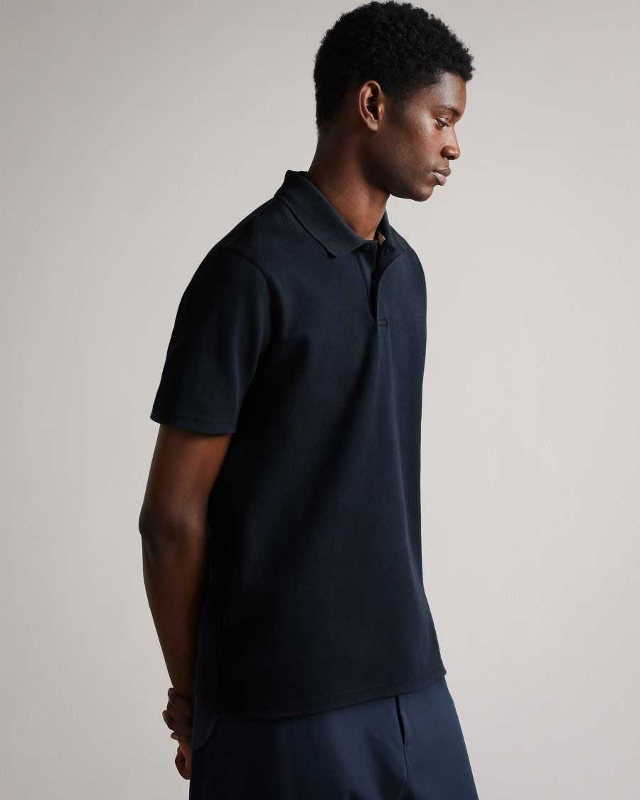 Ted Baker Kelty SS heavy twill Polo Shirt Navy-Blue | 9610427-BF