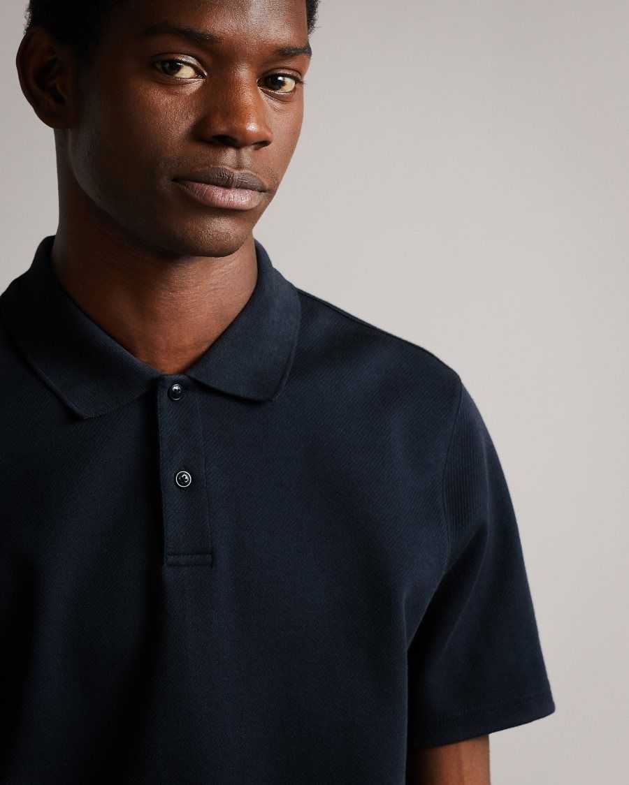 Ted Baker Kelty SS heavy twill Polo Shirt Navy-Blue | 9610427-BF