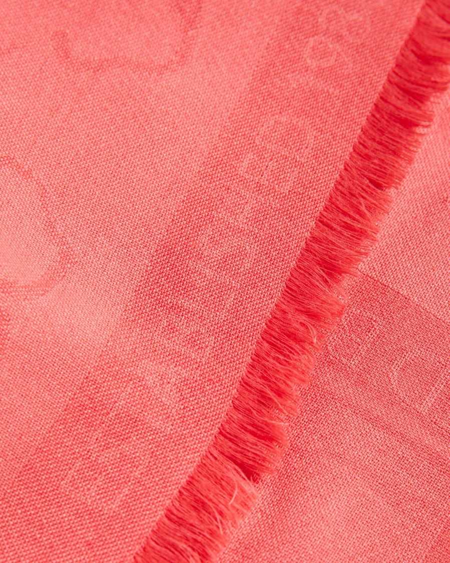 Ted Baker Kemily Magnolia Large Square Scarf Coral | 5724618-HM