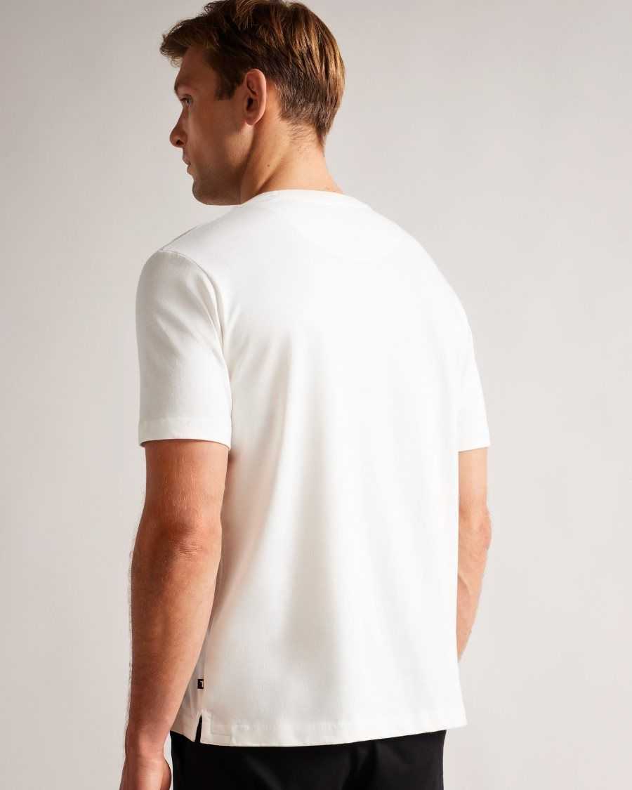 Ted Baker Kenedy Short Sleeve Regular Fit Branded T-Shirt White | 6819470-DC