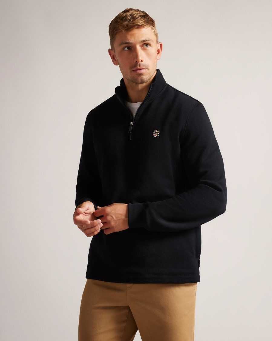 Ted Baker Kilbrn High Neck Sweatshirt Black | 5098127-ME