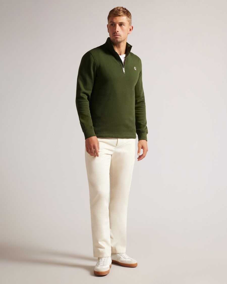 Ted Baker Kilbrn High Neck Sweatshirt Khaki | 0638129-DP