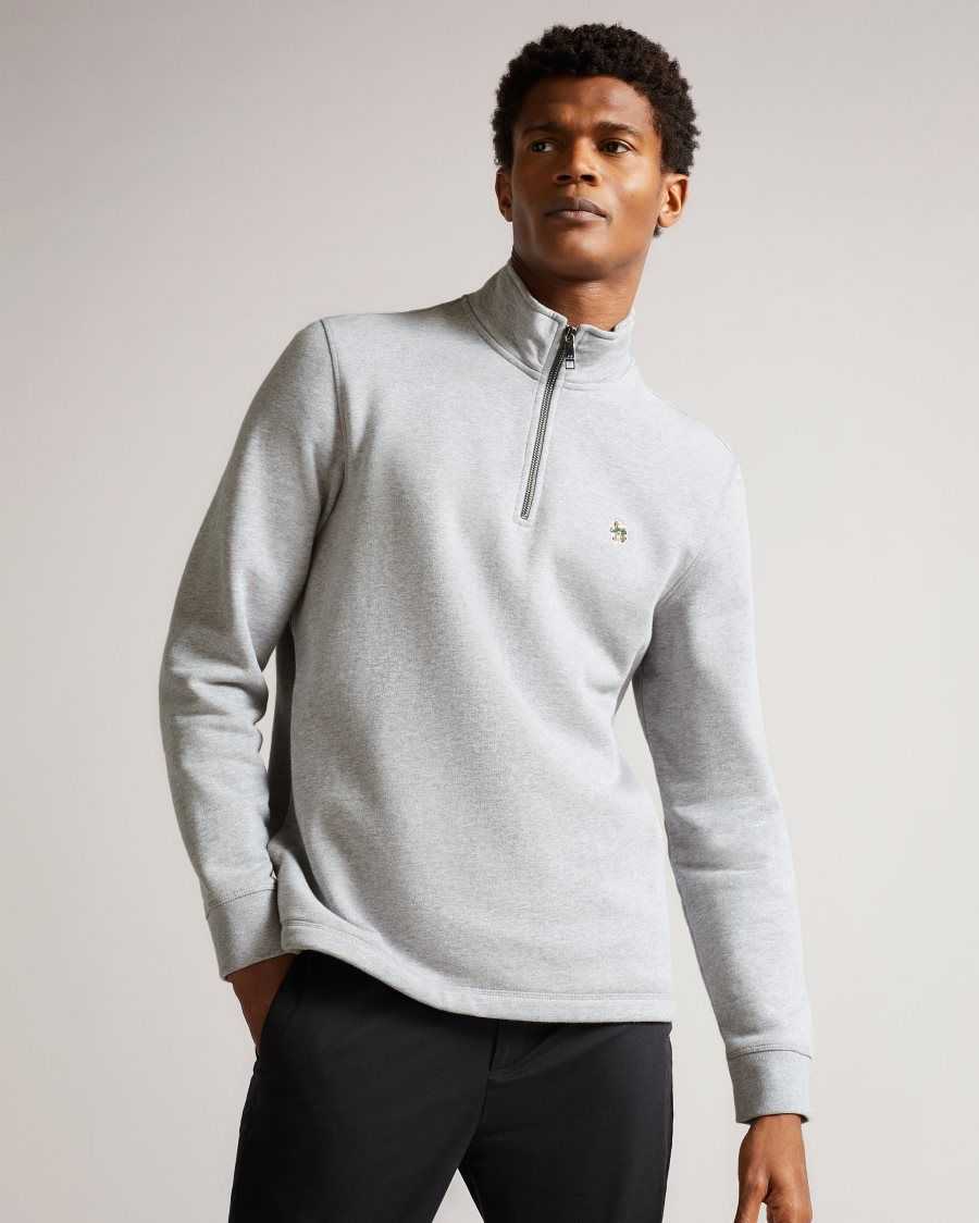 Ted Baker Kilbrn High Neck Sweatshirt Light Grey | 1782906-KZ