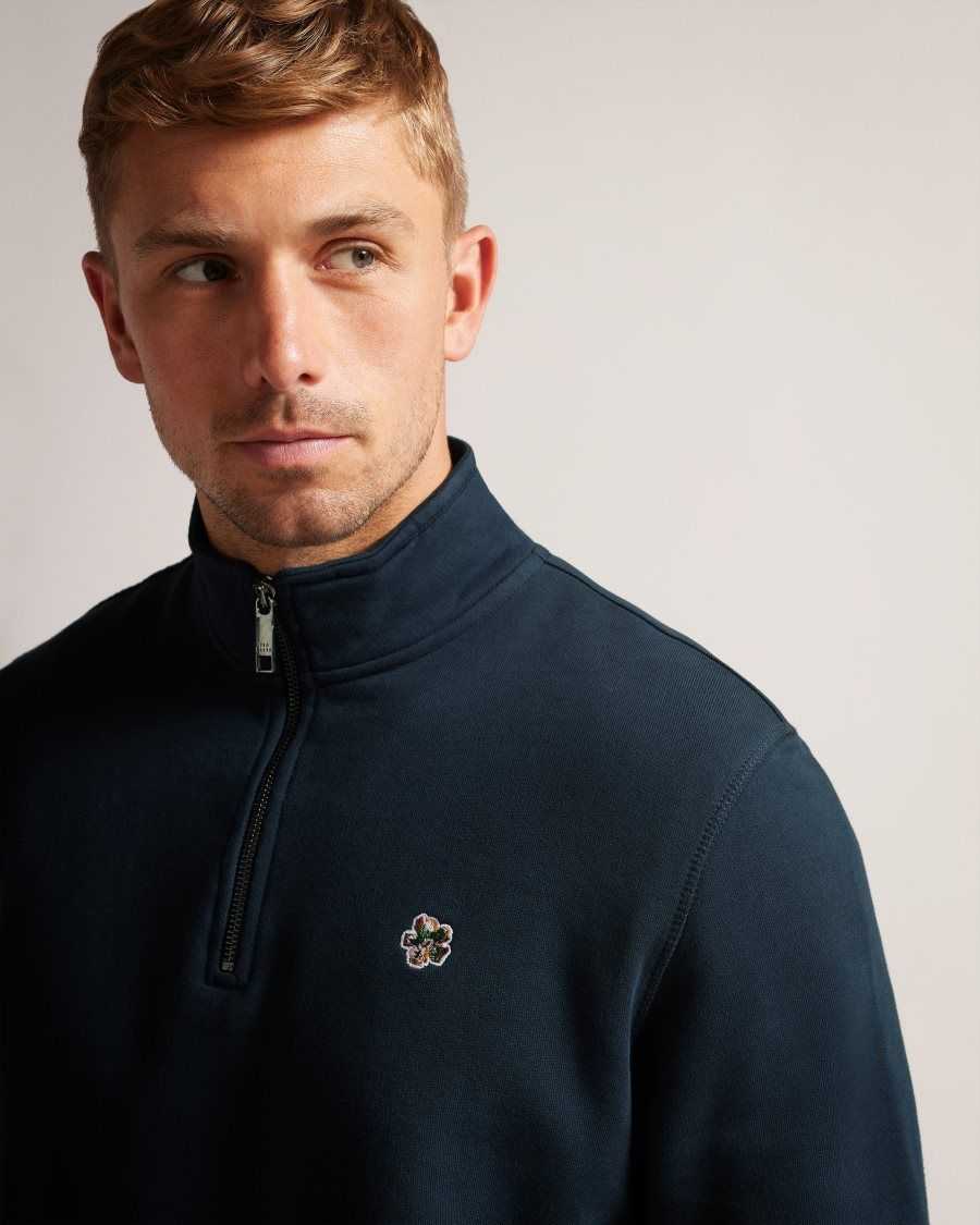 Ted Baker Kilbrn High Neck Sweatshirt Navy | 3905761-SN