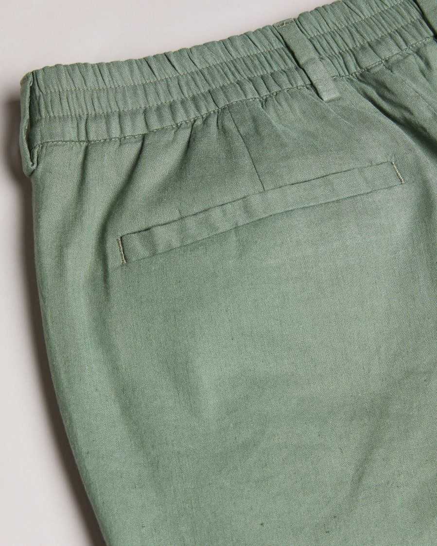 Ted Baker Kimmel Linen Blend Elasticated Trousers Light Green | 5761890-WR