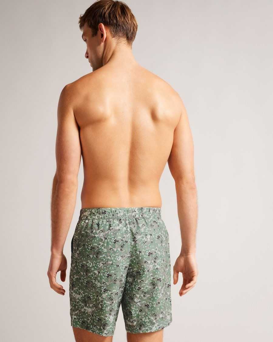 Ted Baker Kita Camo Floral Print Swim Shorts Khaki | 3965201-PR