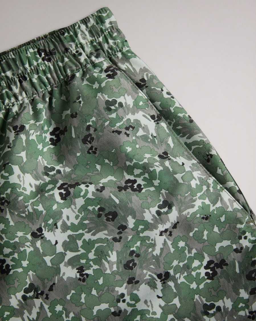 Ted Baker Kita Camo Floral Print Swim Shorts Khaki | 3965201-PR