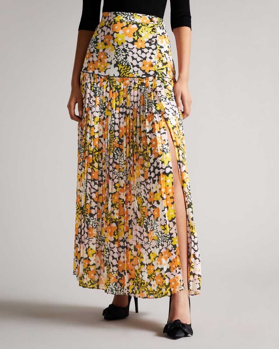 Ted Baker Klemmy Dropped Waist Maxi Skirt Black | 0734152-BD