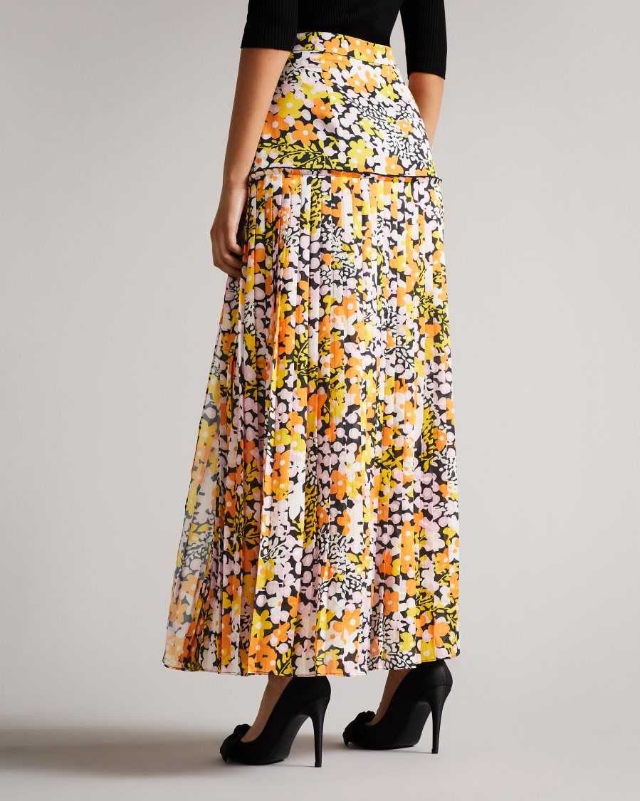 Ted Baker Klemmy Dropped Waist Maxi Skirt Black | 0734152-BD