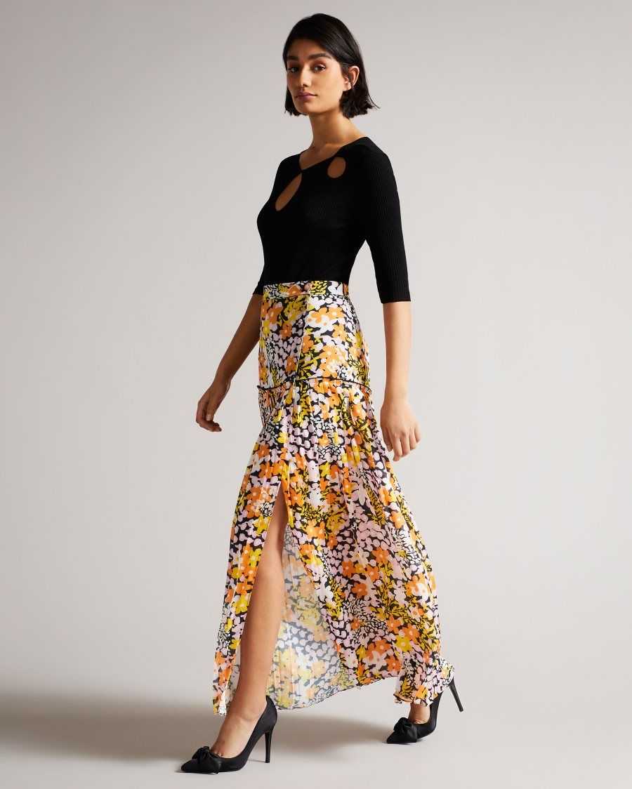 Ted Baker Klemmy Dropped Waist Maxi Skirt Black | 0734152-BD