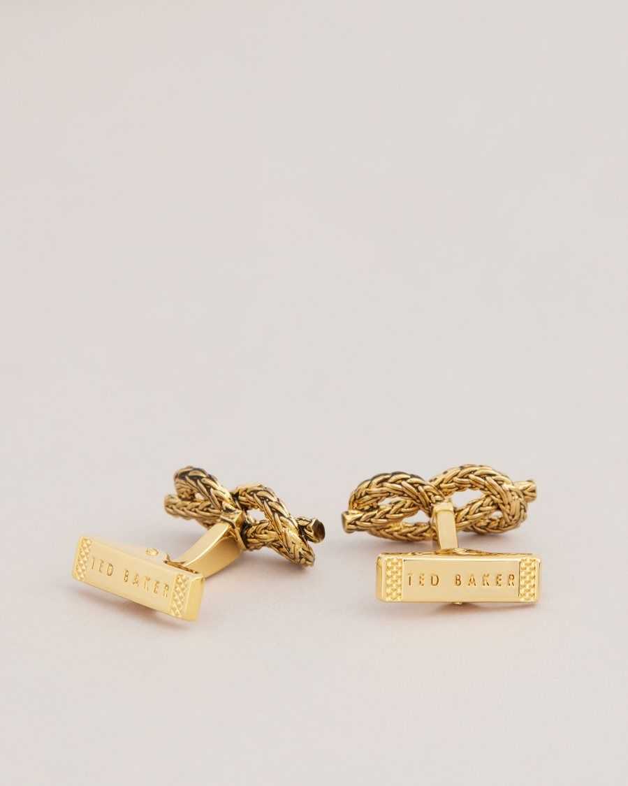 Ted Baker Knotid Knotted Cufflinks Gold | 0192673-LD