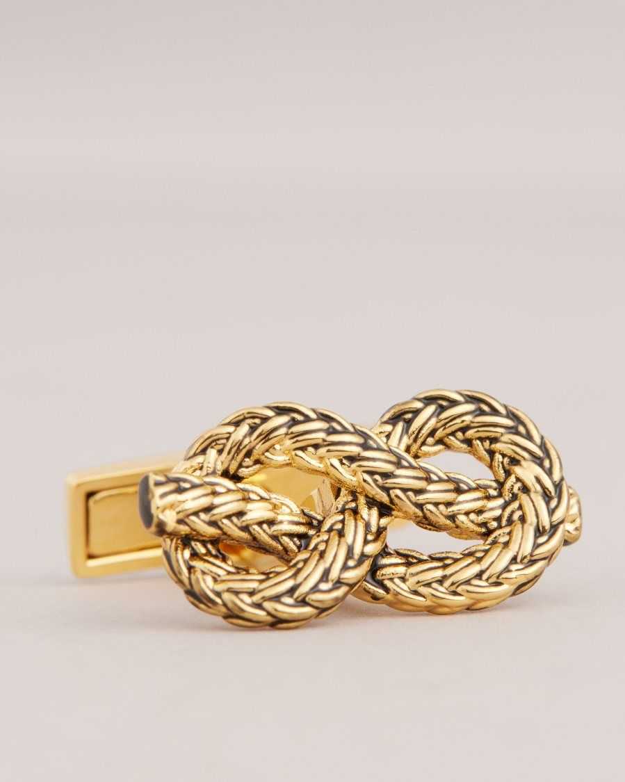 Ted Baker Knotid Knotted Cufflinks Gold | 0192673-LD