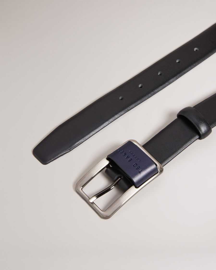 Ted Baker Koen Centre Bar Buckle Belt Black | 2358064-JC