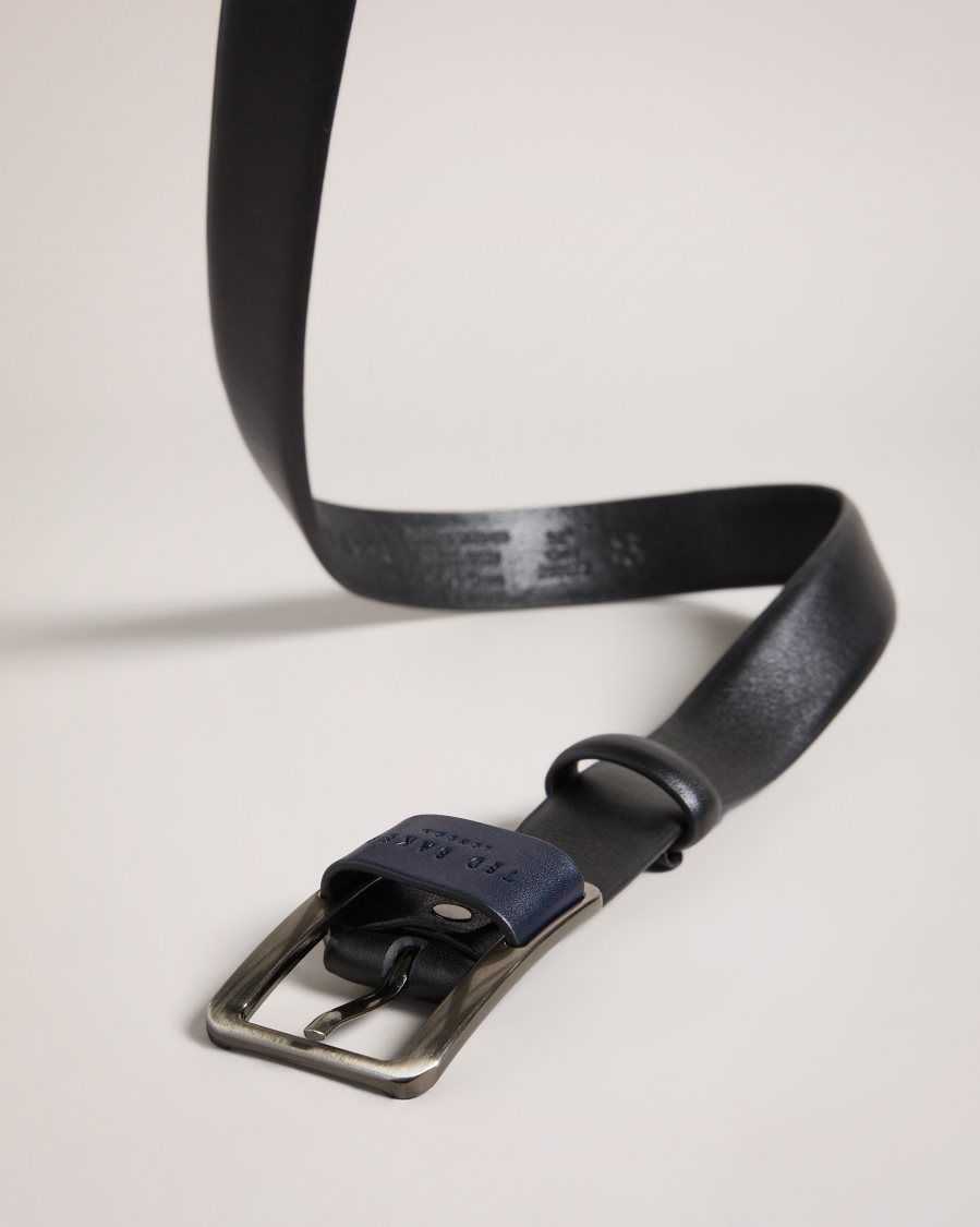 Ted Baker Koen Centre Bar Buckle Belt Black | 2358064-JC