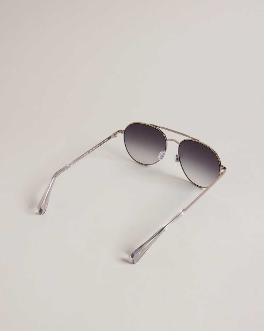 Ted Baker Konraad Metal Aviator Sunglasses Gunmetal | 3024189-NR