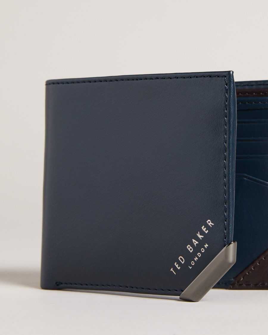 Ted Baker Korning Leather Bifold Wallet Navy | 5814063-HX