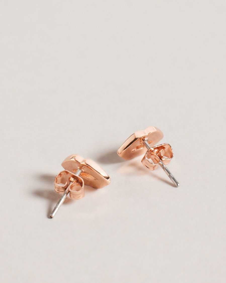 Ted Baker Kreshel Kiss Kiss Enamel Stud Earrings Pale Pink | 1056342-OL