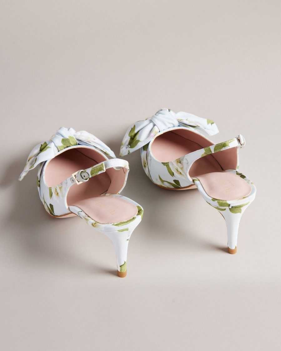 Ted Baker Krili Floral Slingback Court Heels Light Green | 2861740-EG