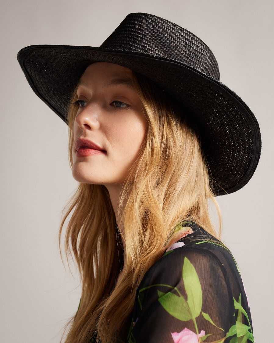 Ted Baker Kyloa Straw Cowboy Hat Black | 7681249-KA