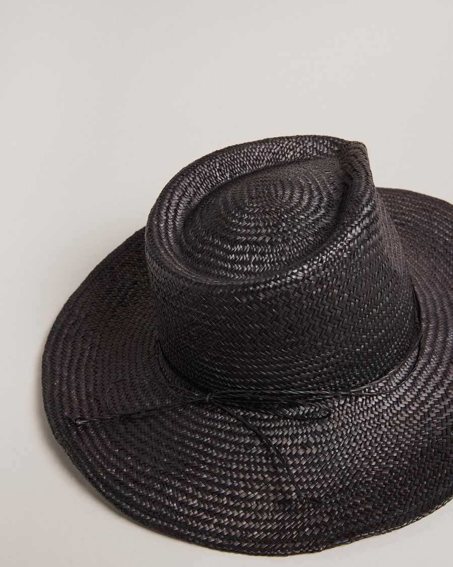 Ted Baker Kyloa Straw Cowboy Hat Black | 7681249-KA