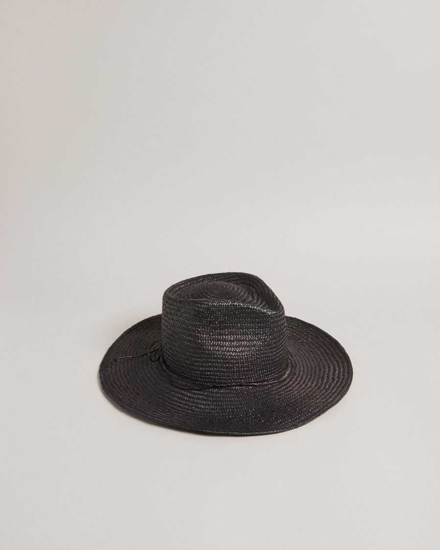 Ted Baker Kyloa Straw Cowboy Hat Black | 7681249-KA