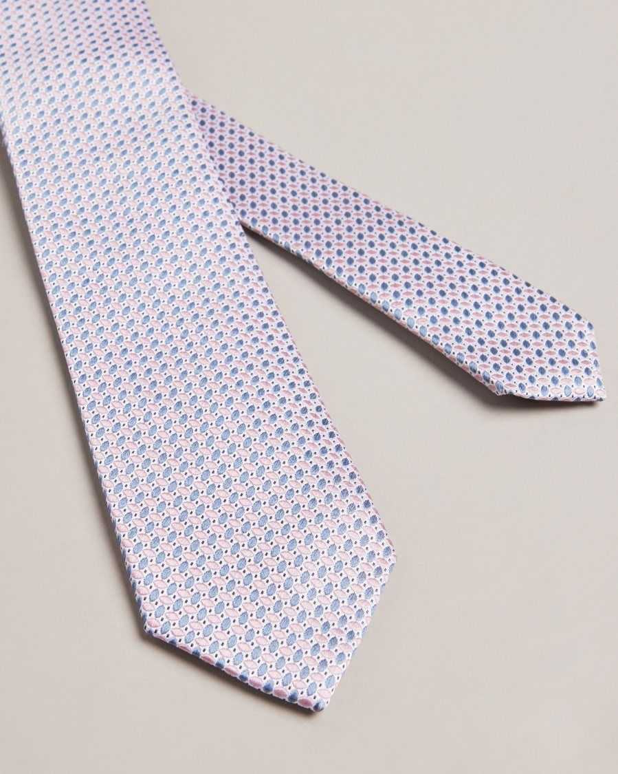 Ted Baker Laertes Silk Lattice Tie Dusky Pink | 4837902-HT