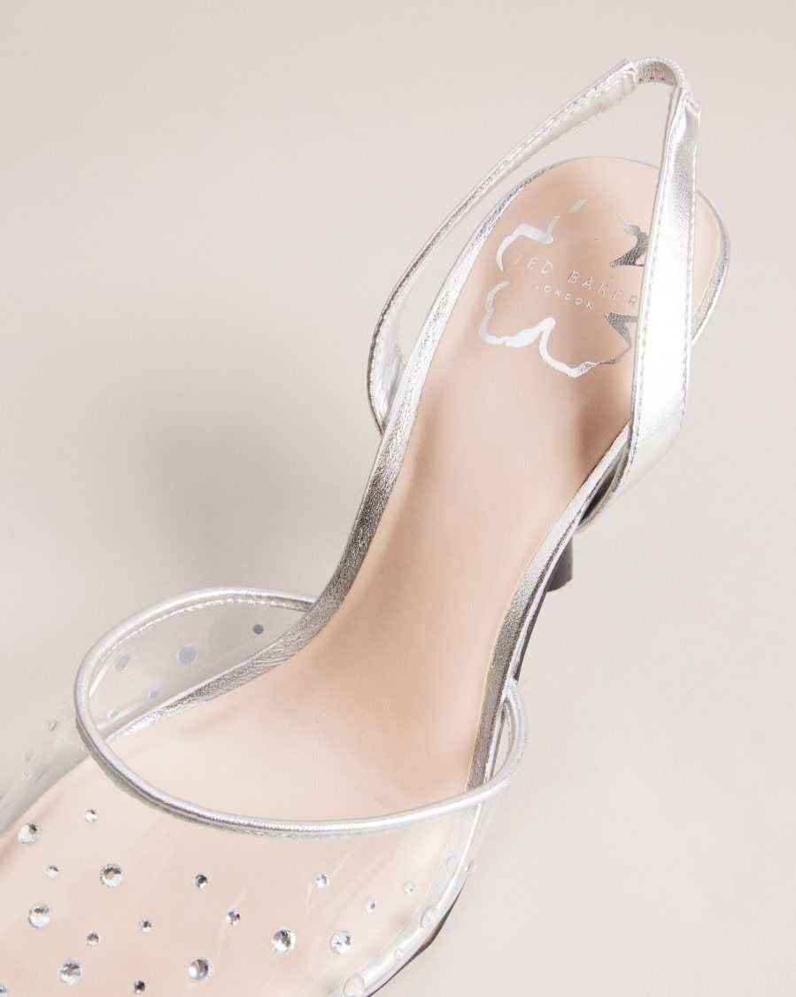 Ted Baker Larlar Slingback Diamante Heels Clear | 3017598-CI