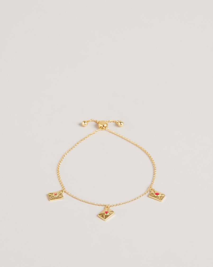 Ted Baker Larsela Love Letter Charm Bracelet Red | 6024139-PZ