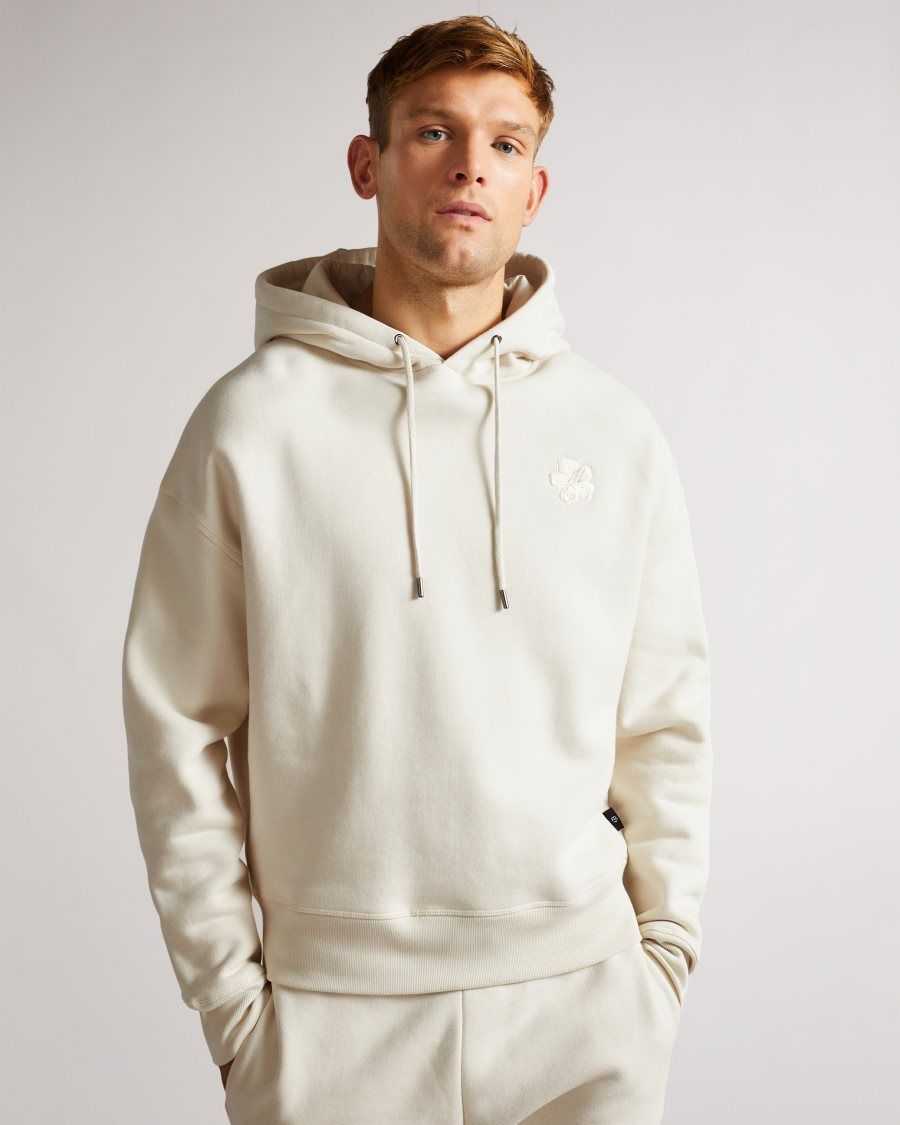 Ted Baker Lavery Long Sleeve Heavy Weight Hoodie Natural | 5163290-QN