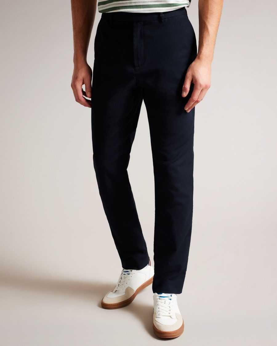 Ted Baker Lenard Irvine Slim Fit Smart Chinos Navy | 0395147-WL