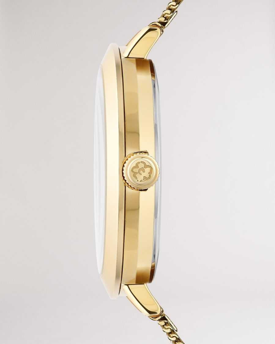 Ted Baker Lesedia Daisy Print Watch With Mesh Band Gold Colour | 0651732-VO