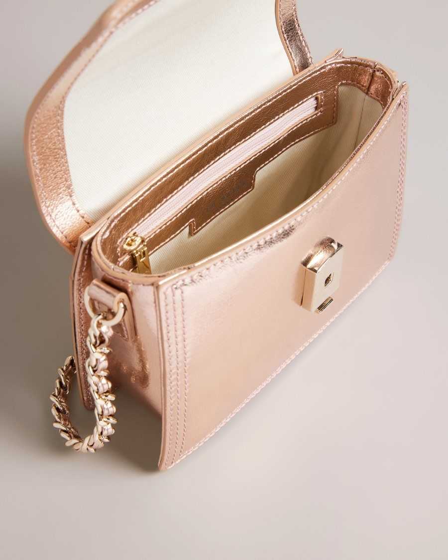 Ted Baker Libbe Leather Crossbody Bag Rose Gold | 9432105-XH