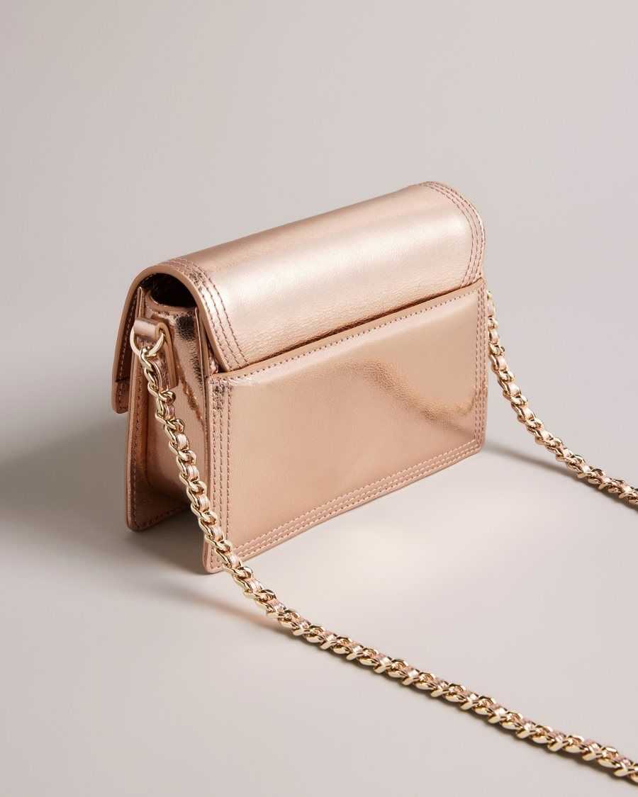 Ted Baker Libbe Leather Crossbody Bag Rose Gold | 9432105-XH