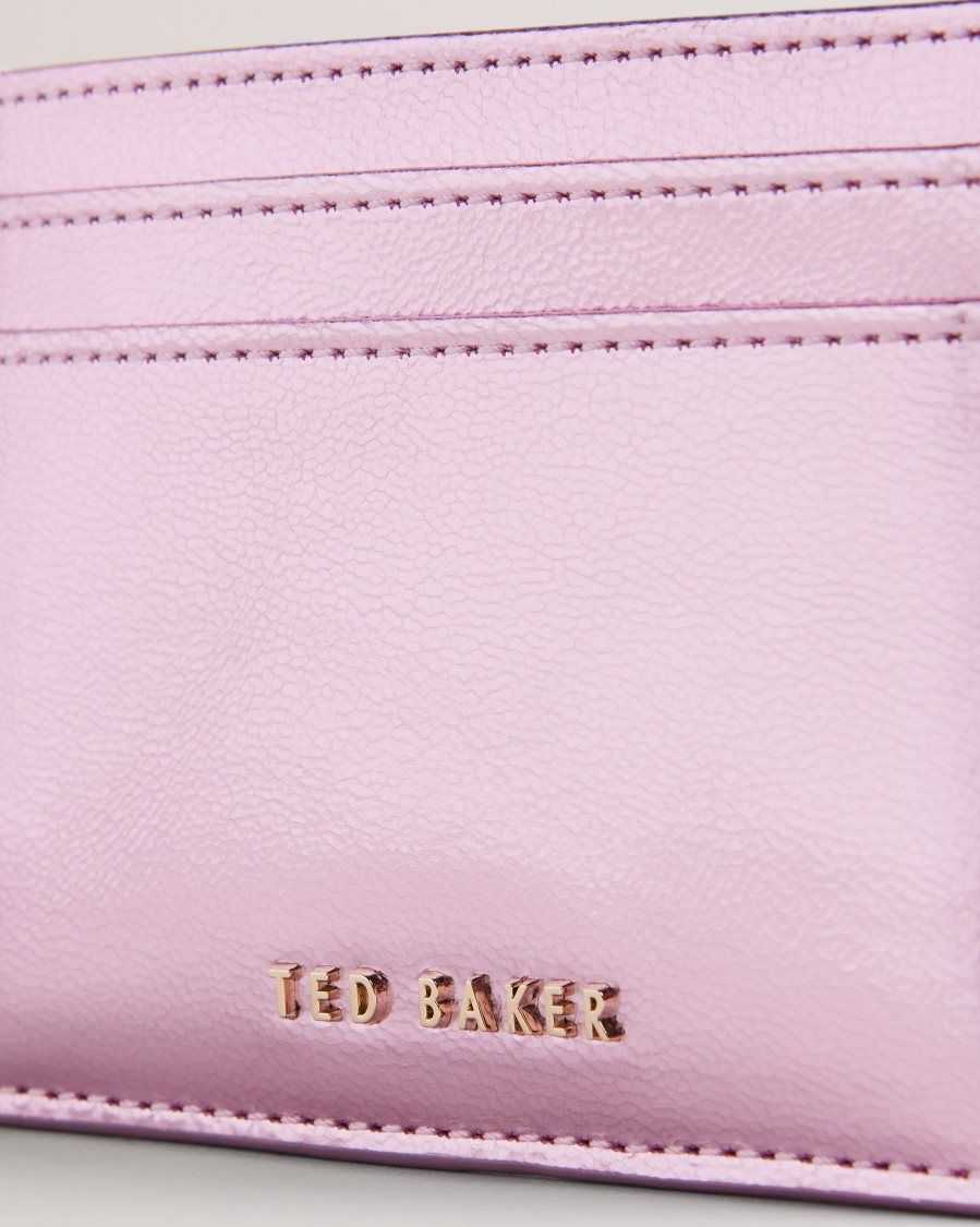 Ted Baker Liibbaa Metallic Cardholder Pink | 0418365-GF