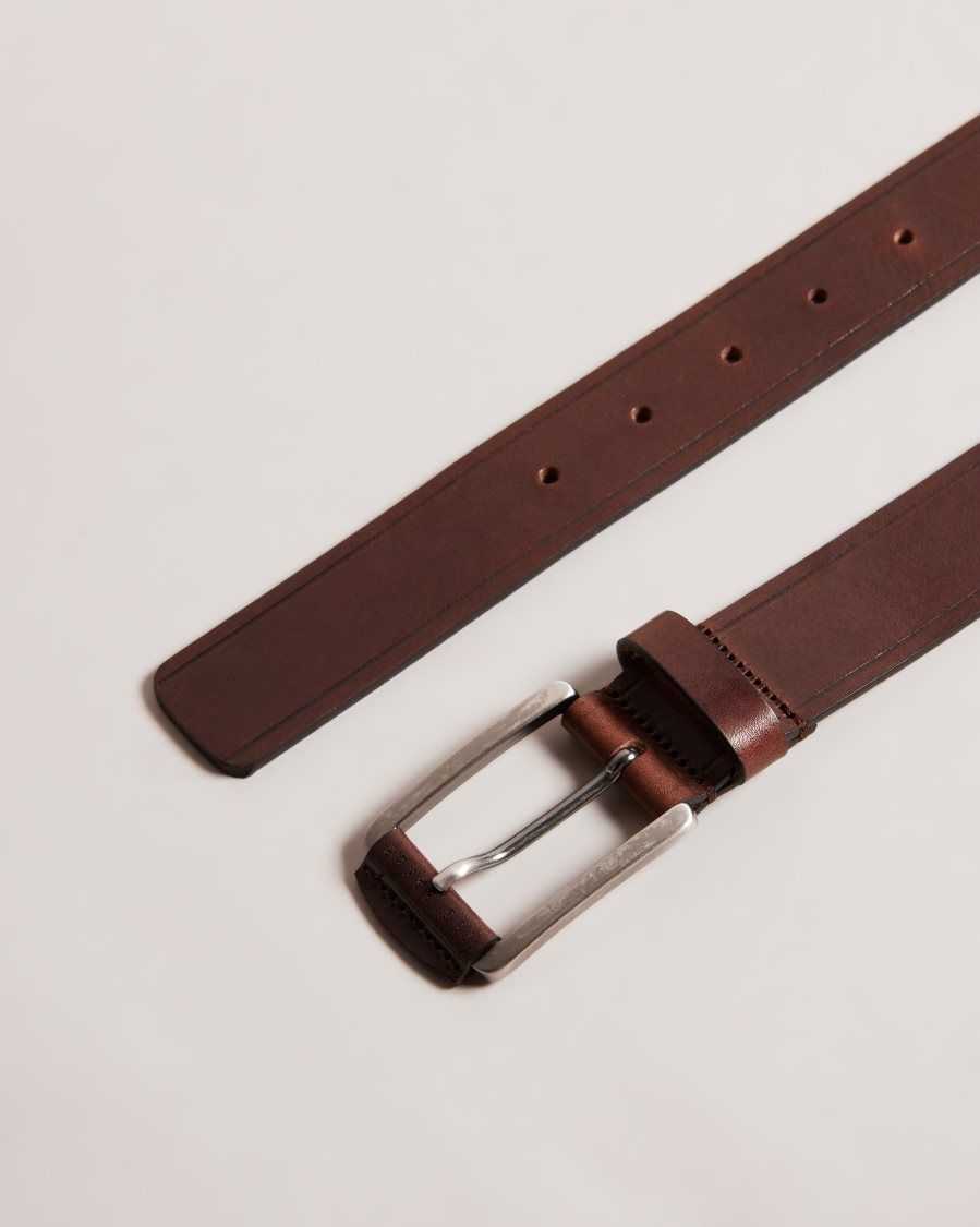 Ted Baker Linded Embossed Leather Belt Brown | 6152903-QC