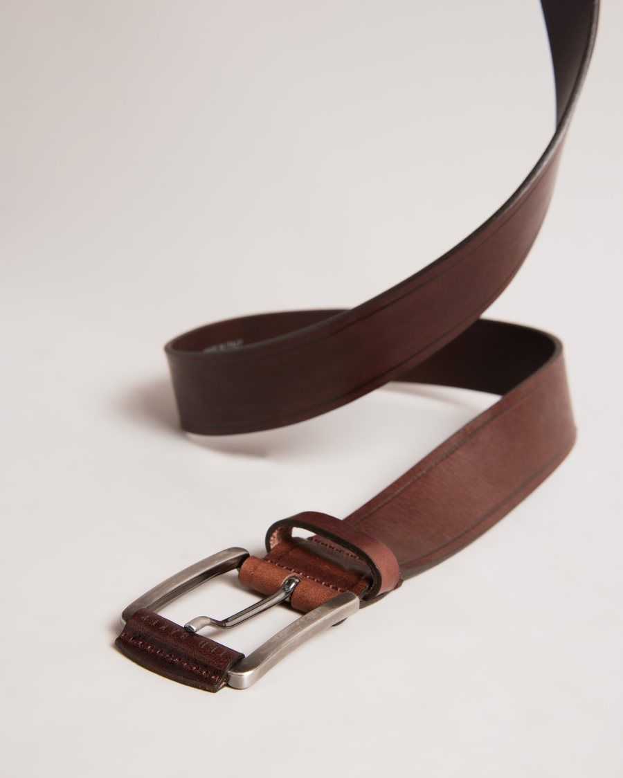 Ted Baker Linded Embossed Leather Belt Brown | 6152903-QC